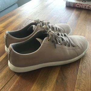 Cole Haan Taupe Crosscourt Suede Sneakers